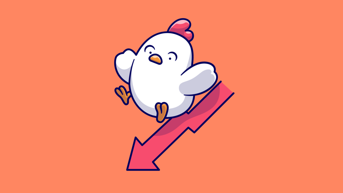 cute chicken sliding graph