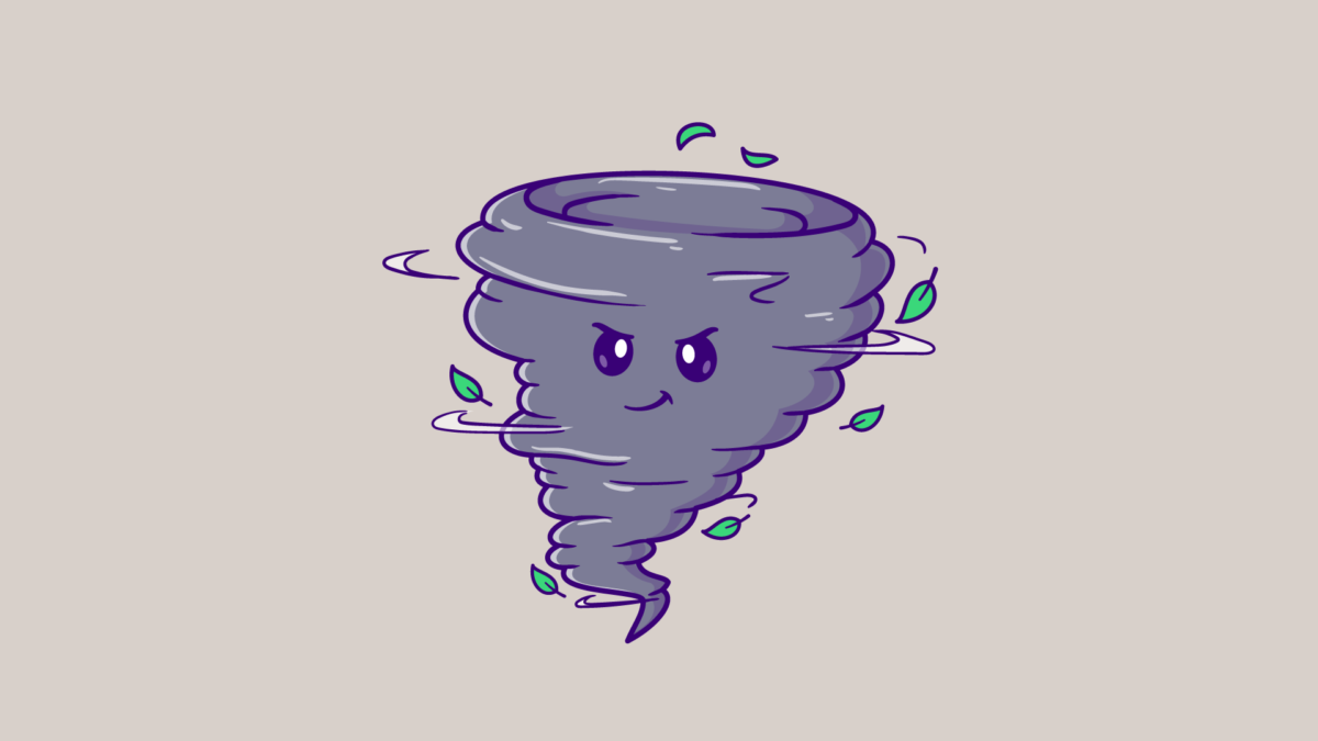 cute wind twister cartoon